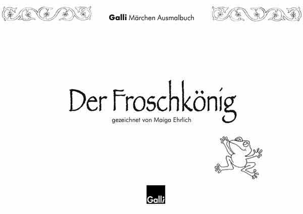 Märchen Ausmalbuch – Der Froschkönig