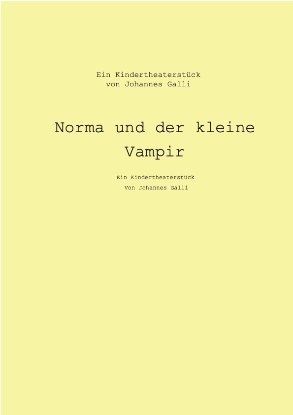 Norma und der kleine Vampir