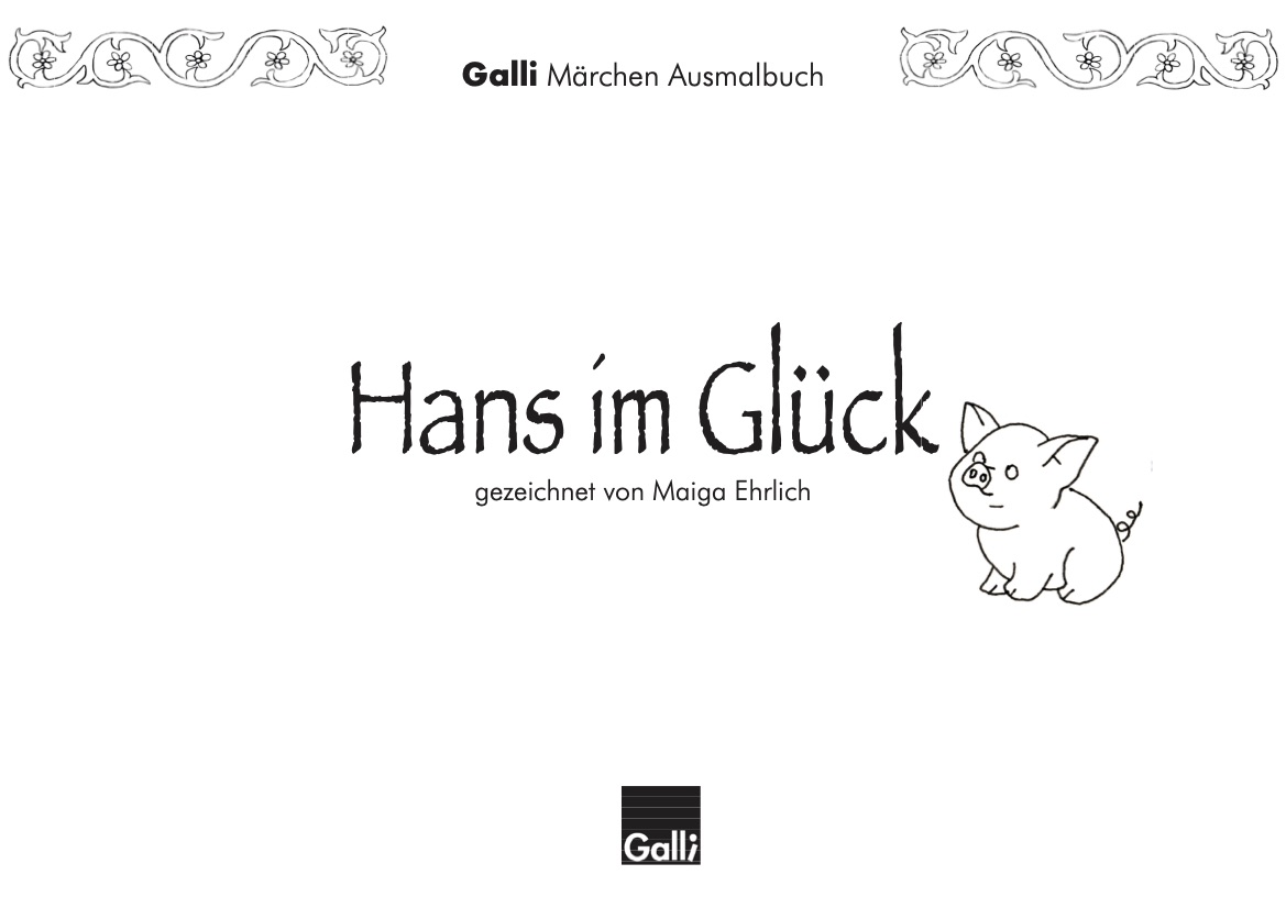 Märchen Ausmalbuch – Hans im Glück