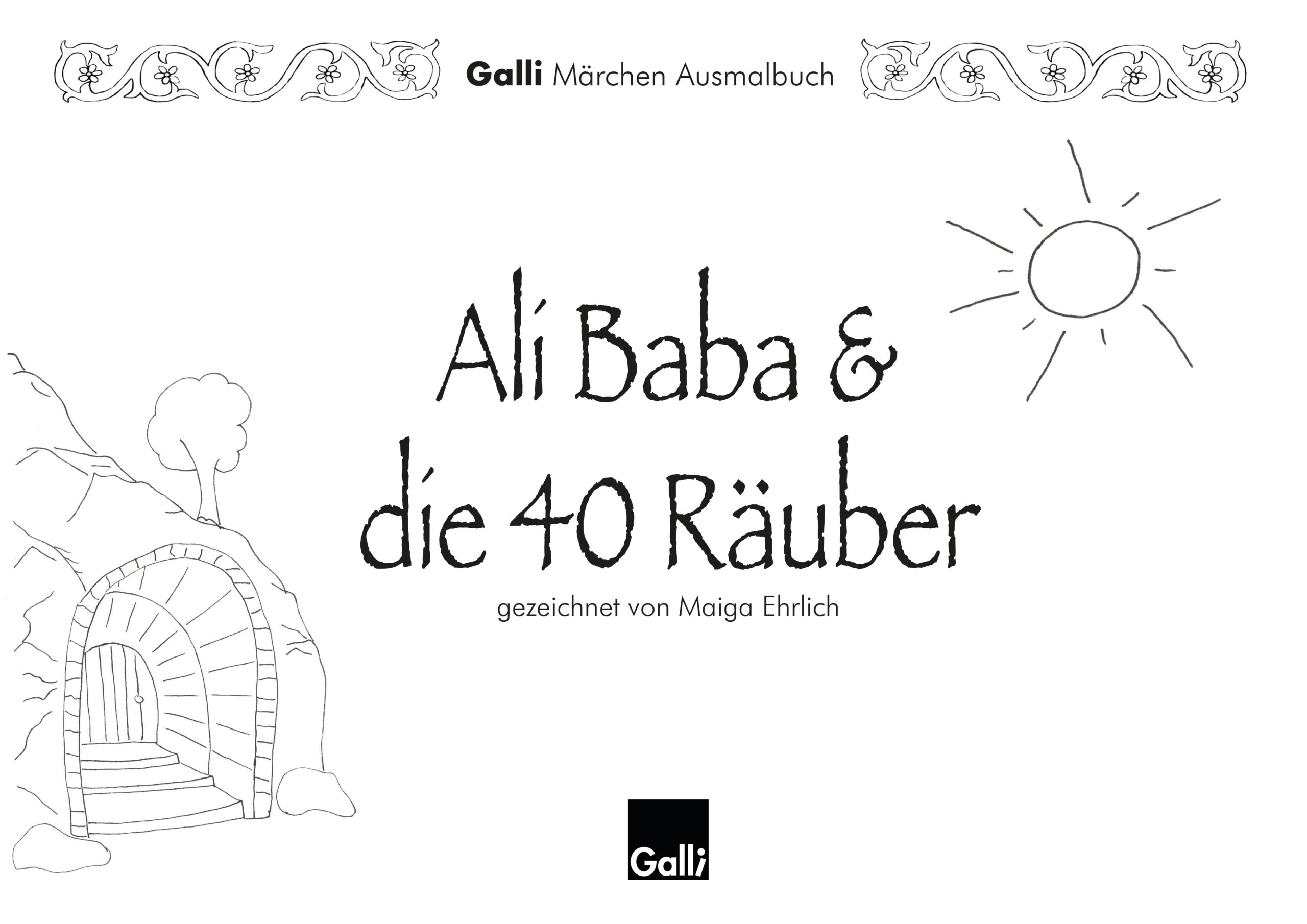 Märchen Ausmalbuch – Ali Baba & die 40 Räuber