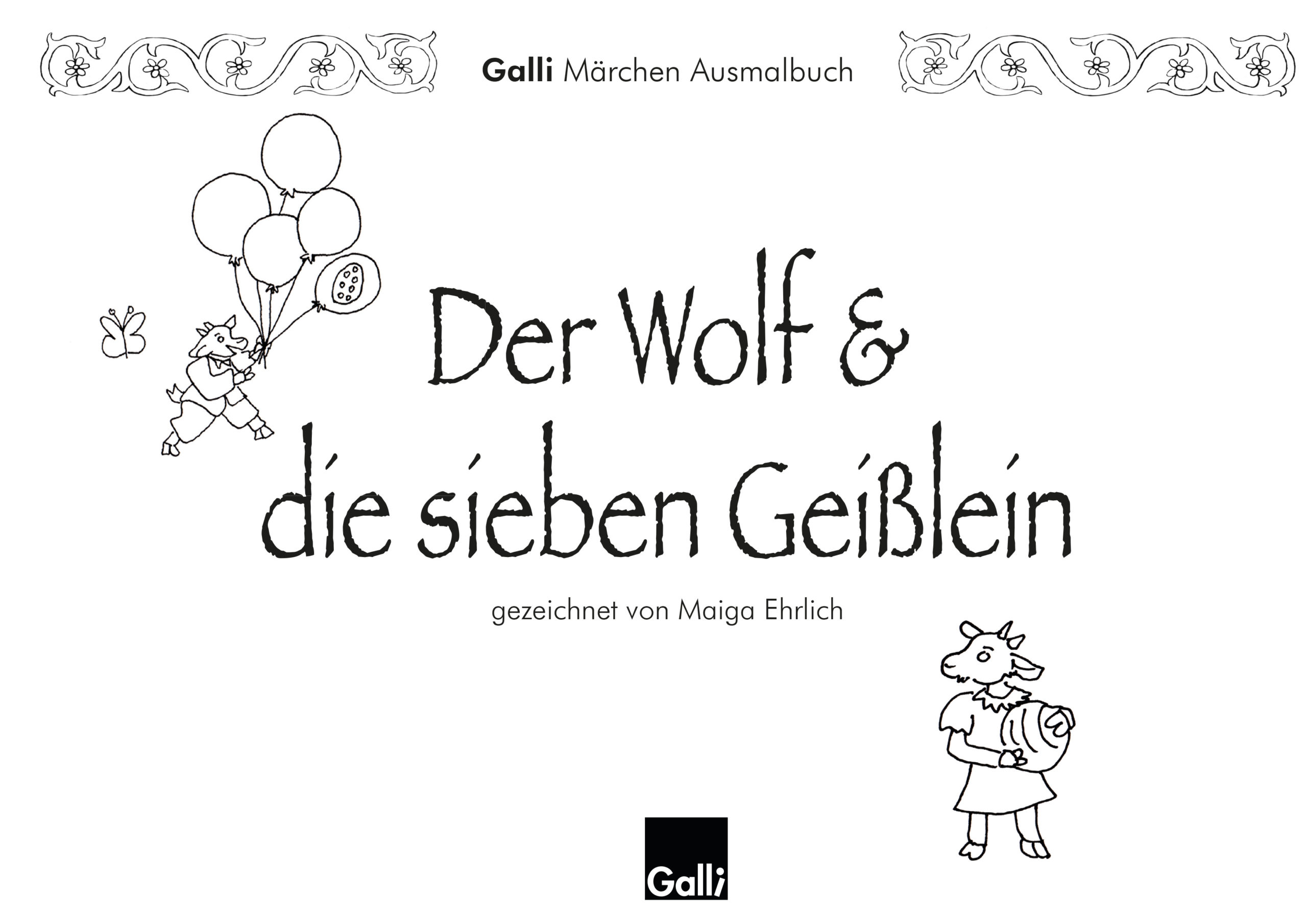 Märchen Ausmalbuch – Der Wolf & die sieben Geißlein