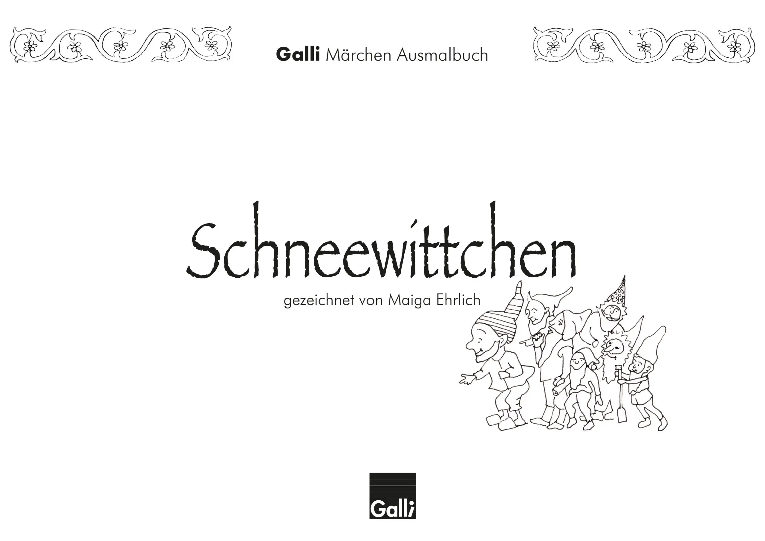 Märchen Ausmalbuch - Schneewittchen & die sieben Zwerge